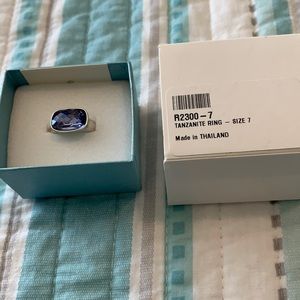 Touchstone Crystal Swarovski Tanzanite Ring